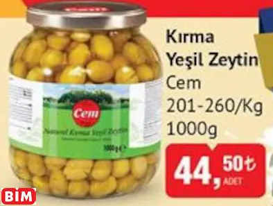 CEM KIRMA YEŞİL ZEYTİN CEM KIRMA YEŞİL ZEYTİN